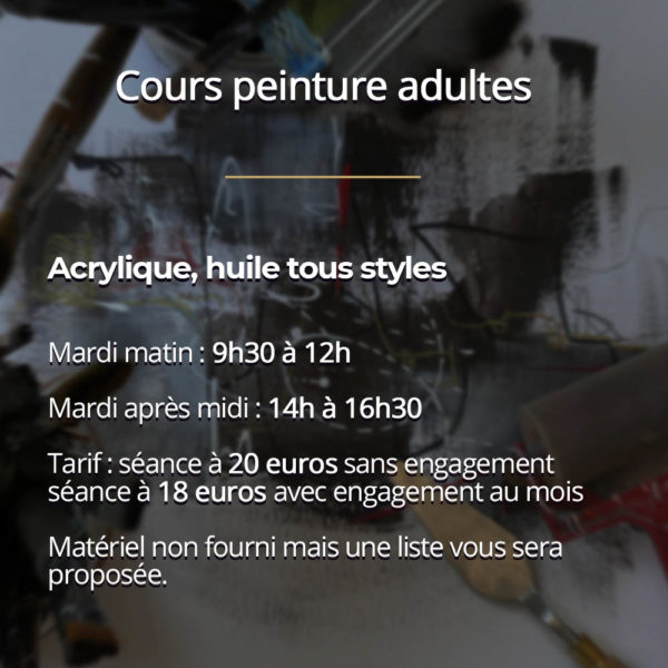 Cours peinture adulte Cours peinture adulte